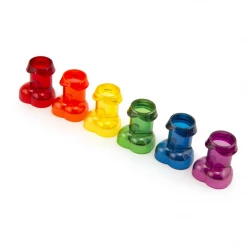 Kheper Games Bachelorette Rainbow Pecker Shot Glass Set