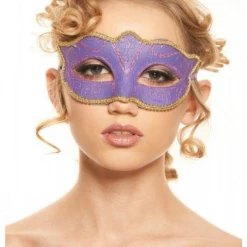 Kayso Costumes Purple & Gold Masquerade Mask