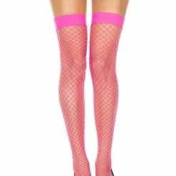 Music Legs Hosiery Mini Diamond Net Spandex Thigh Highs