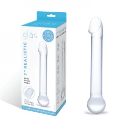 Gläs Toys 7" Realistic Head Glass Dildo