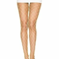 Music Legs Diamond Net Spandex Pantyhose Hosiery