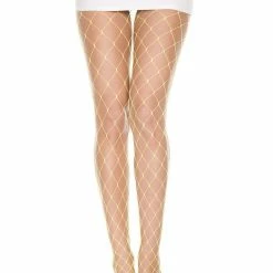 Music Legs Diamond Net Spandex Pantyhose Hosiery