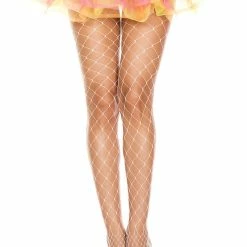 Music Legs Diamond Net Spandex Pantyhose Hosiery