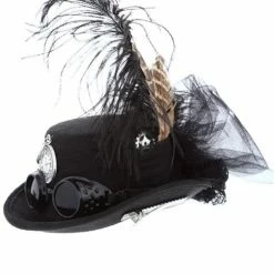 The Chocolate Walrus Accessories Black Mini Steampunk Hat