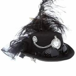 The Chocolate Walrus Accessories Black Mini Steampunk Hat