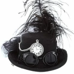 The Chocolate Walrus Accessories Black Mini Steampunk Hat