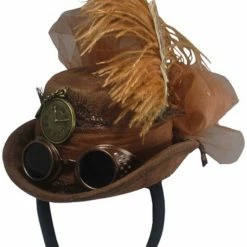 The Chocolate Walrus Accessories Brown Mini Steampunk Hat