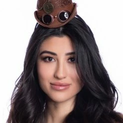 The Chocolate Walrus Accessories Brown Mini Steampunk Hat