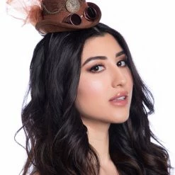 The Chocolate Walrus Accessories Brown Mini Steampunk Hat
