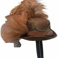 The Chocolate Walrus Accessories Brown Mini Steampunk Hat