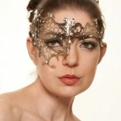 Kayso Accessories Silver Half Face Metal Mask