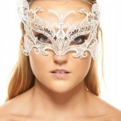 Kayso White Butterfly Metal Mask Accessories